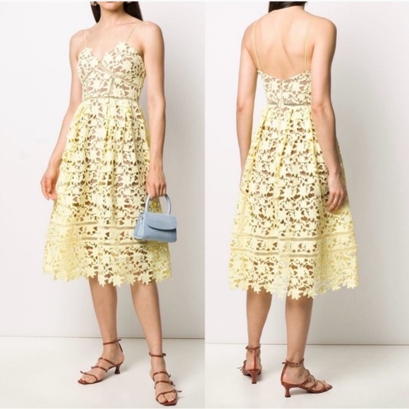 NWT Self Portrait Yellow Azaelea Dress - Picture 2 of 7